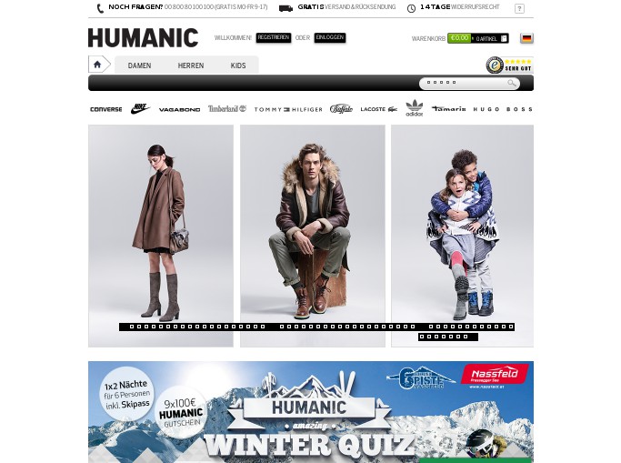 Screenshot des Shops