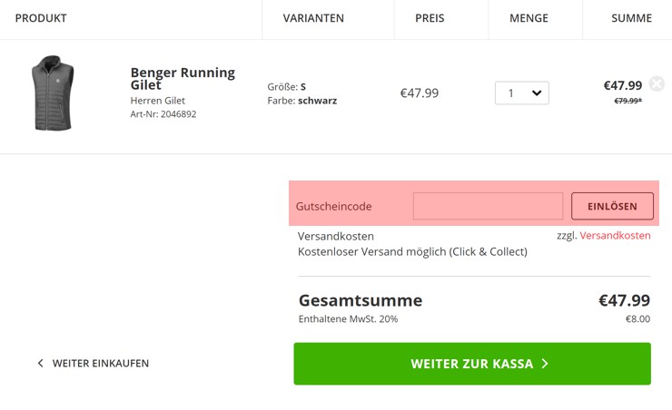 Wie ist ein hervis Gutscheincode eingelöst werden