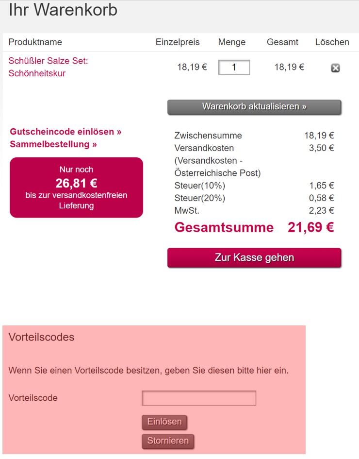 Wie ist ein Zur Rose Österreich Gutscheincode eingelöst werden