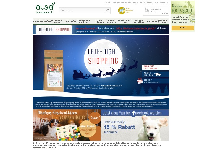 Screenshot des Shops