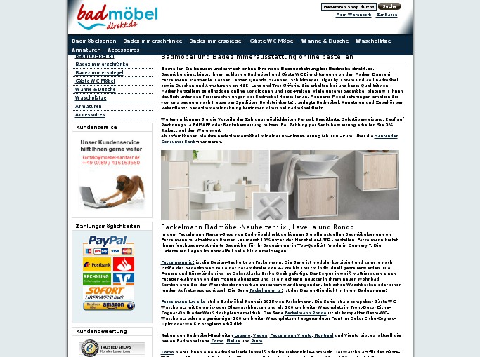 Screenshot des Shops