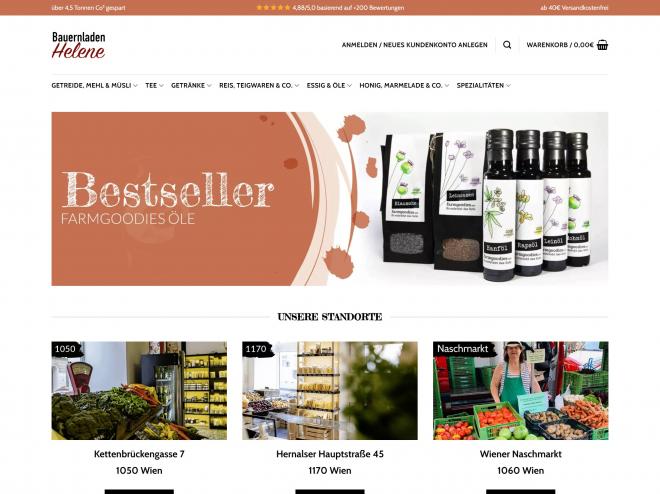 Screenshot des Shops