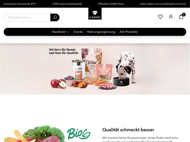 Screenshot des Shops