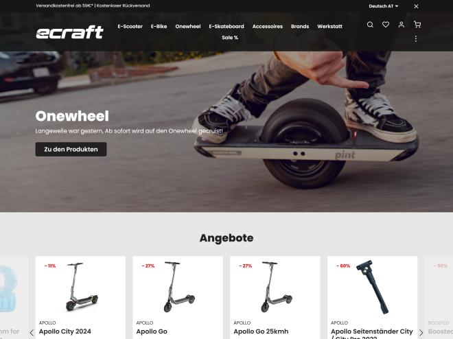 Screenshot des Shops