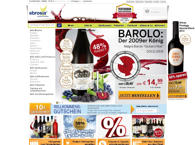 Screenshot des Shops