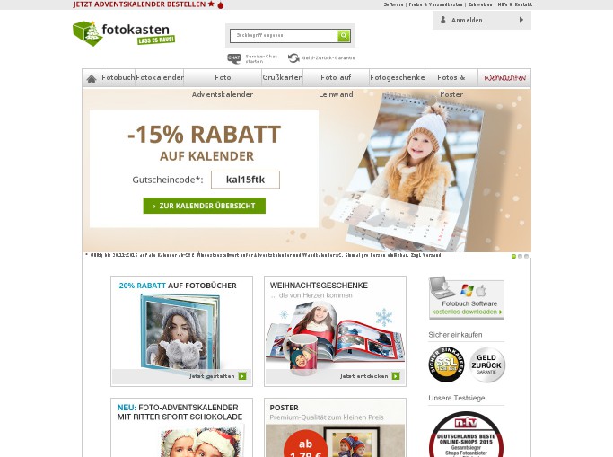 Screenshot des Shops