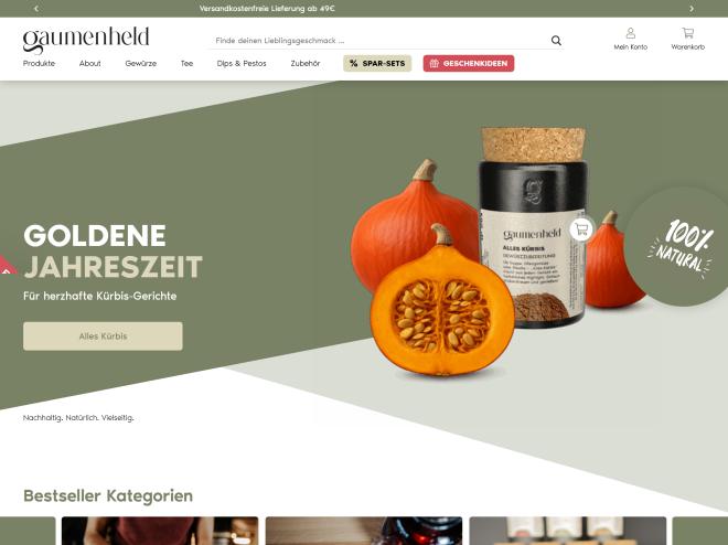 Screenshot des Shops