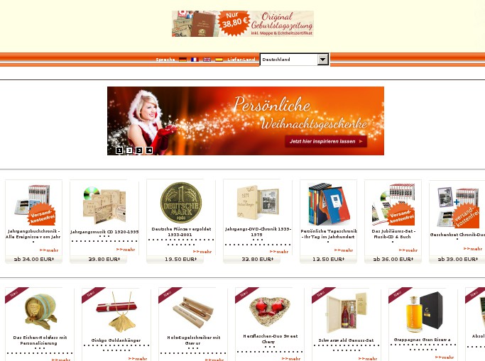 Screenshot des Shops