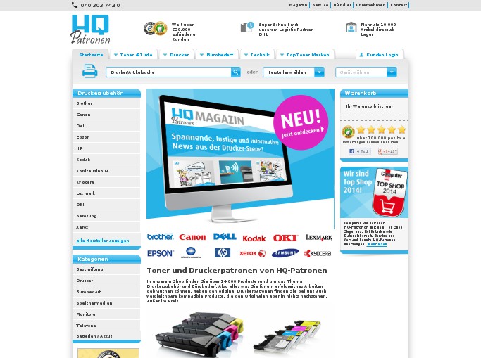 Screenshot des Shops