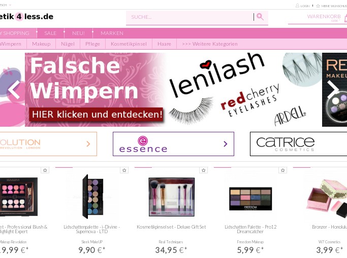 Screenshot des Shops