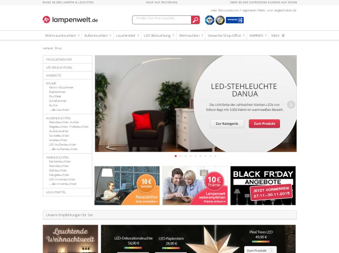 Screenshot des Shops