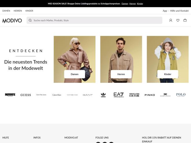 Screenshot des Shops