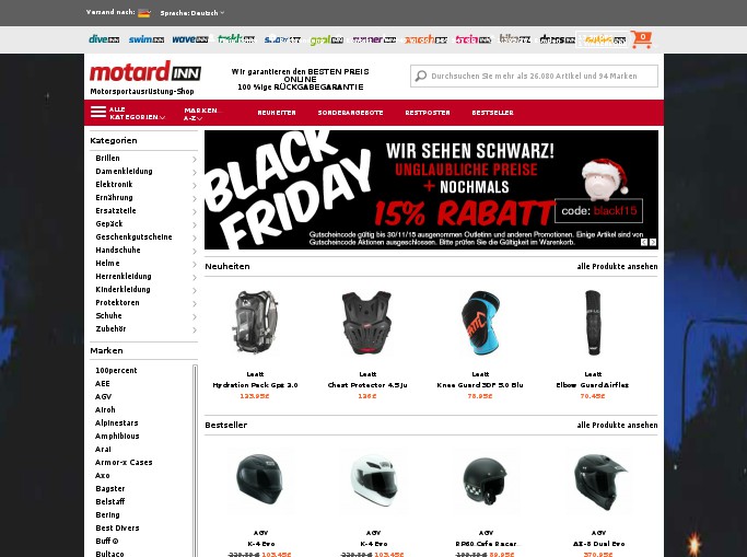 Screenshot des Shops