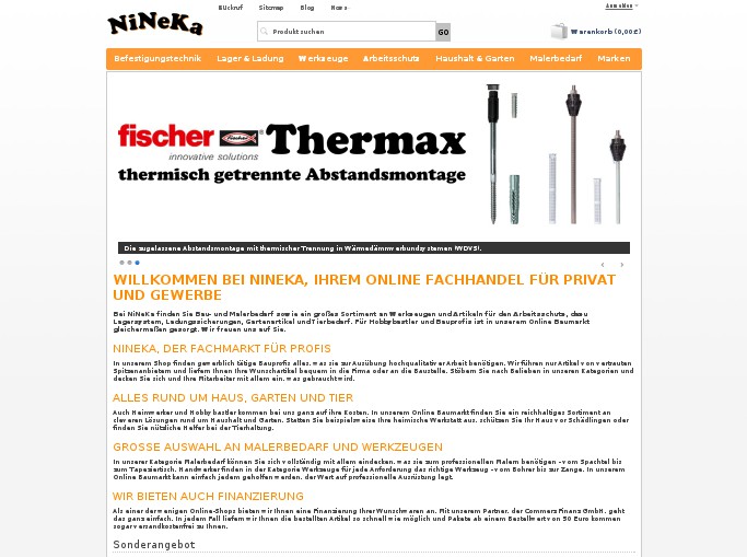 Screenshot des Shops