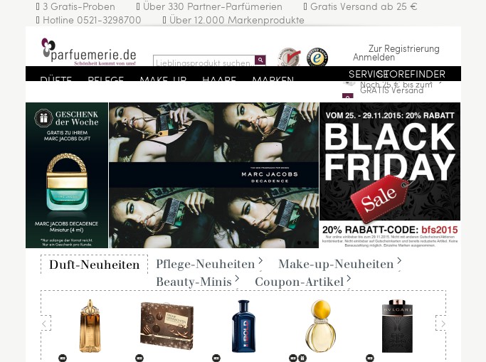 Screenshot des Shops