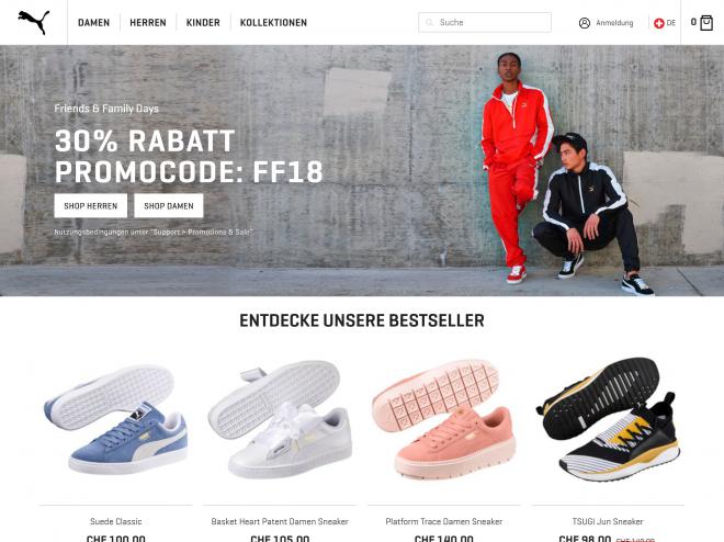 gutscheincode für puma online shop