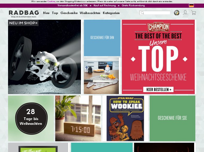 Screenshot des Shops