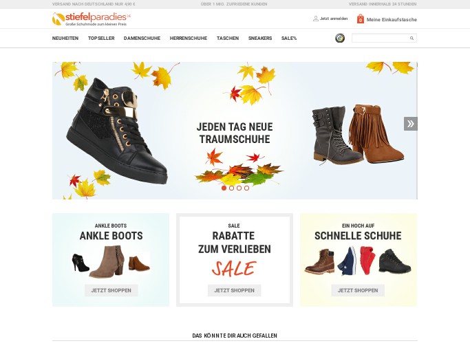 Screenshot des Shops