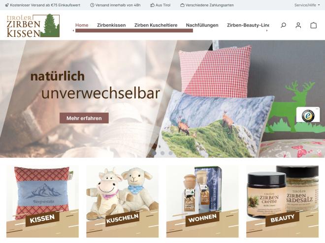 Screenshot des Shops