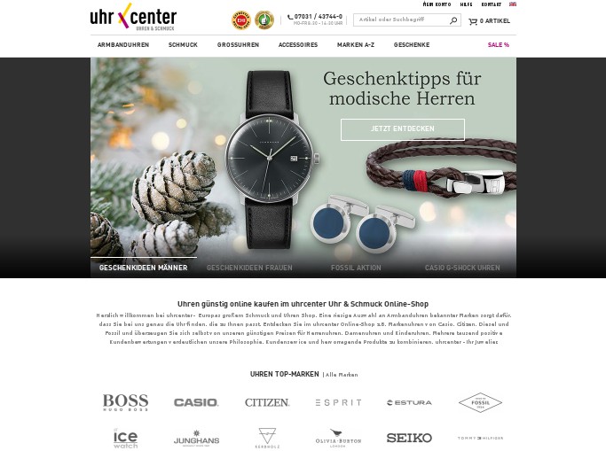 Screenshot des Shops