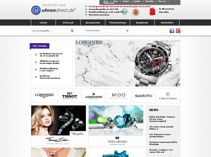 Screenshot des Shops