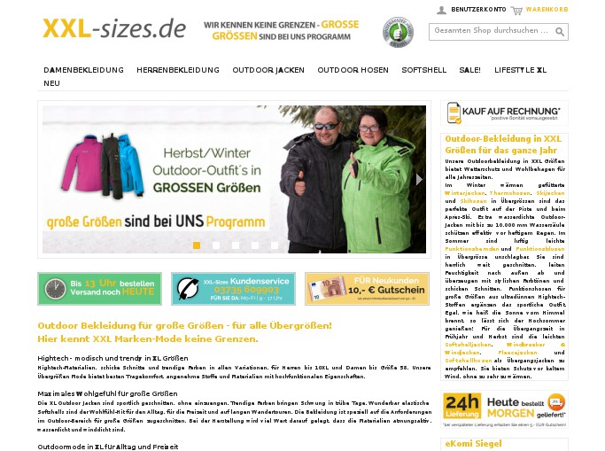 Screenshot des Shops